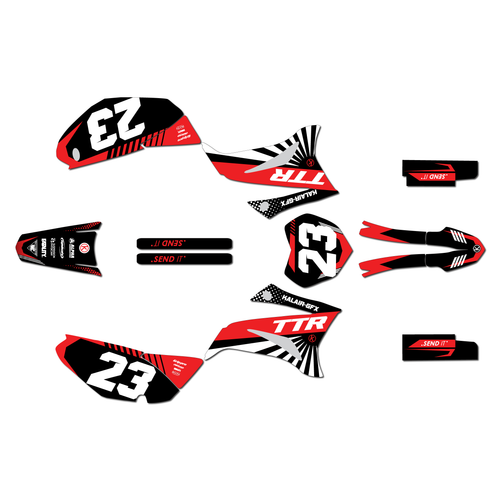 yamaha ttr125 graphics kit 2008-2026 fh series red