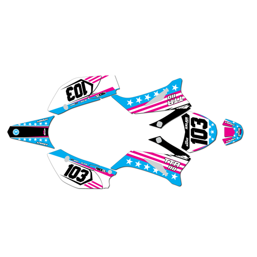 yamaha ttr110 graphics kit all years usa series magenta