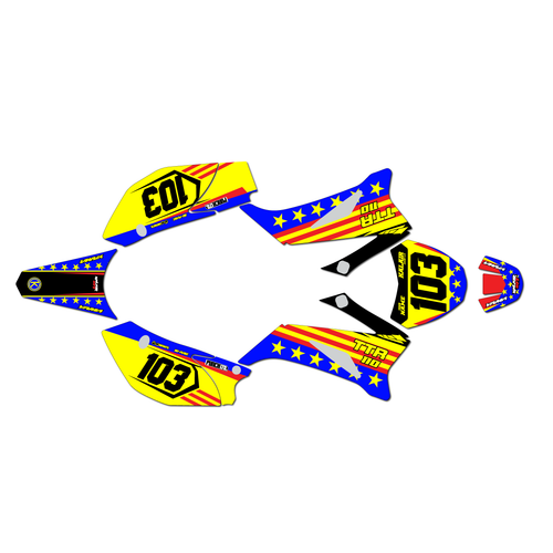 yamaha ttr110 graphics kit all years usa series yellow