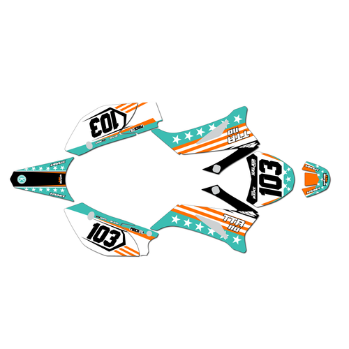 yamaha ttr110 graphics kit all years usa series orange