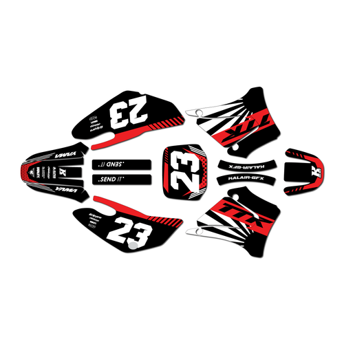 yamaha ttr125 graphics kit 2000-2007 fh series red