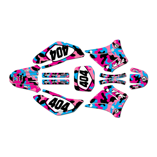 yamaha ttr125 graphics kit 2000-2007 invasion series pink