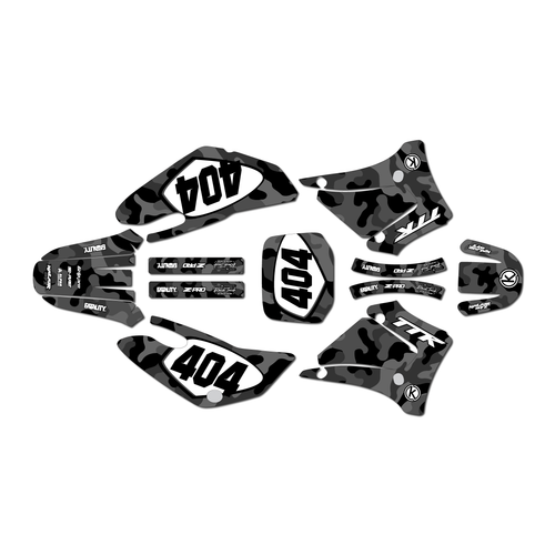 yamaha ttr125 graphics kit 2000-2007 invasion series smoke