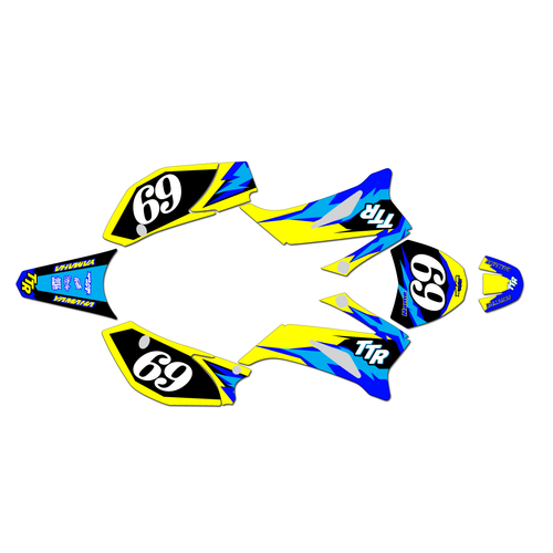 yamaha ttr110 graphics kit all years vintage series yellow