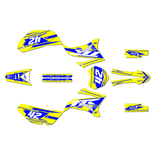 yamaha ttr125 graphics kit 2008-2026 lethal series yellow