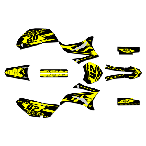 yamaha ttr125 graphics kit 2008-2026 lethal series yellow-shift