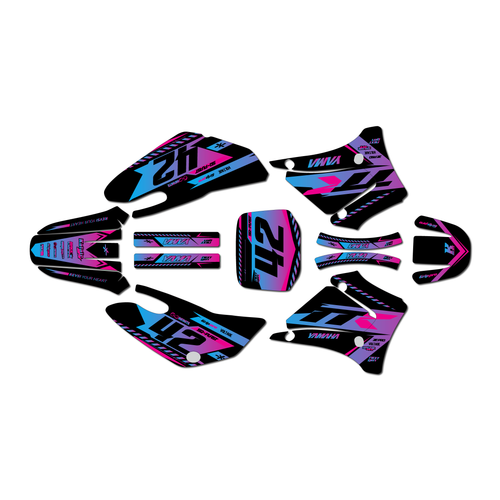 yamaha ttr125 graphics kit 2000-2007 lethal series magenta-shift