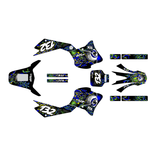 yamaha ttr225 graphics kit 1999-2004 core series blue