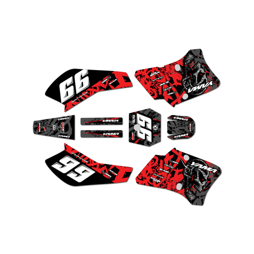 yamaha ttr90 graphics kit 2000-2008 revolt series red