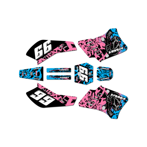 yamaha ttr90 graphics kit 2000-2008 revolt series pink