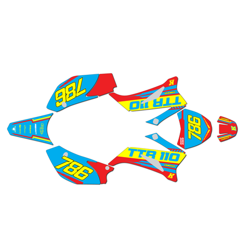 yamaha ttr110 graphics kit all years viper series krazy