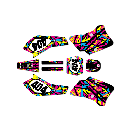 yamaha ttr90 graphics kit 2000-2008 shatter series pink