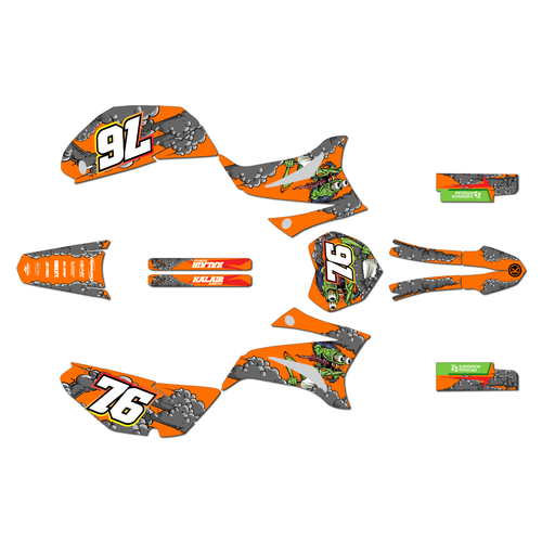 yamaha ttr125 graphics kit 2008-2026 lunatic series orange