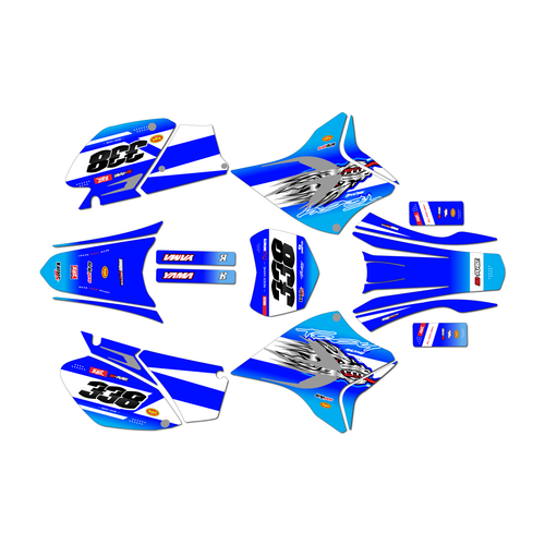 yamaha ttr230 graphics kit all years blitz series blue