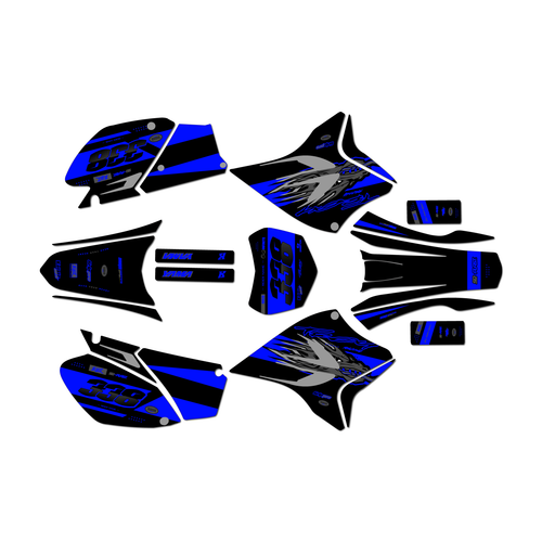 yamaha ttr230 graphics kit all years blitz series blue-shift