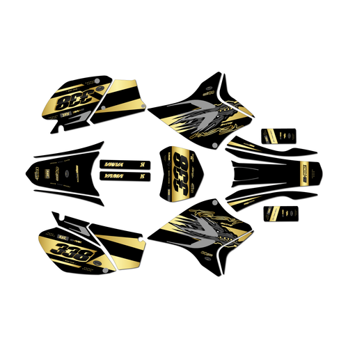 yamaha ttr230 graphics kit all years blitz series gold