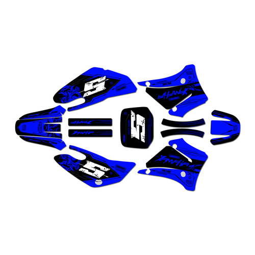 yamaha ttr125 graphics kit 2000-2007 night series blue