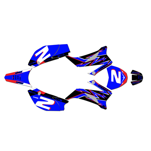 yamaha ttr110 graphics kit all years vizion series blue