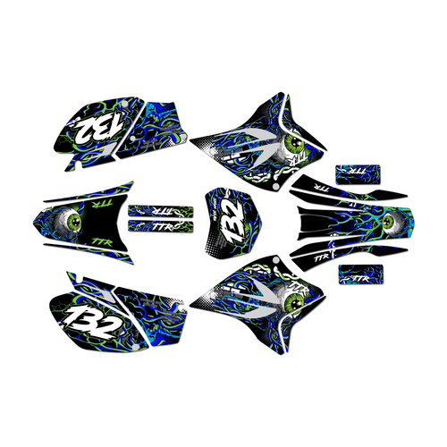 yamaha ttr230 graphics kit all years core series blue