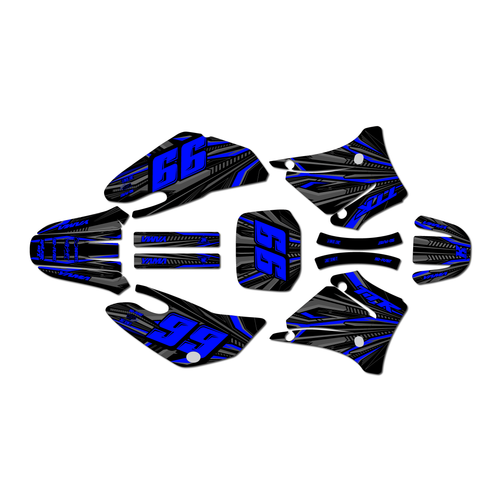 yamaha ttr125 graphics kit 2000-2007 prime series blue-shift