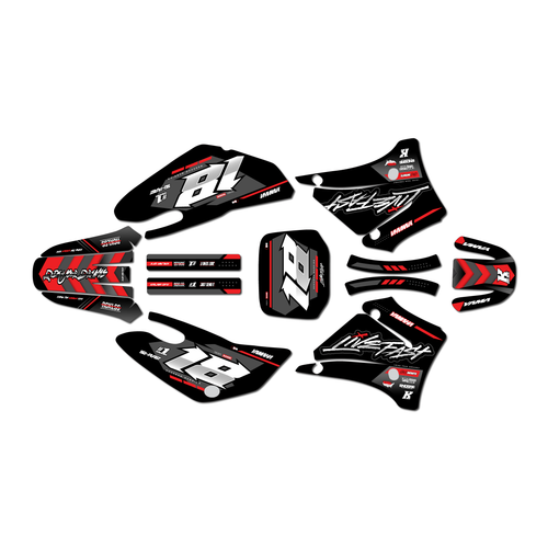 yamaha ttr125 graphics kit 2000-2007 rebel series red