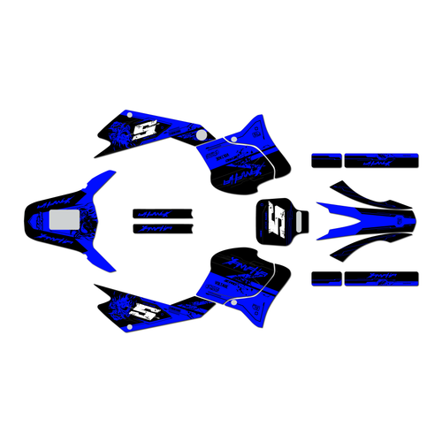 yamaha ttr225 graphics kit 1999-2004 night series blue
