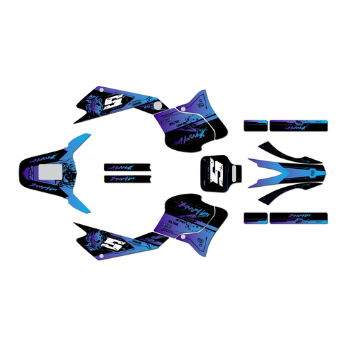 yamaha ttr225 graphics kit 1999-2004 night series purple