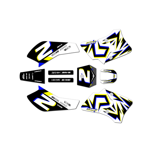 yamaha ttr90 graphics kit 2000-2008 vision series yellow