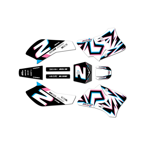 yamaha ttr90 graphics kit 2000-2008 vision series pink