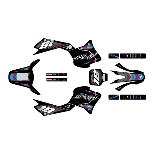 yamaha ttr225 graphics kit 1999-2004 rebel series cm