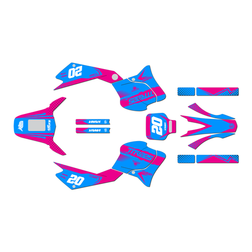 yamaha ttr225 graphics kit 1999-2004 spear series magenta