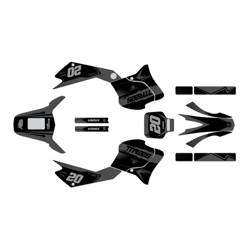 yamaha ttr225 graphics kit 1999-2004 spear series smoke