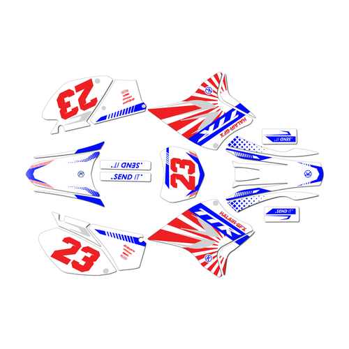 yamaha ttr230 graphics kit all years fh series red