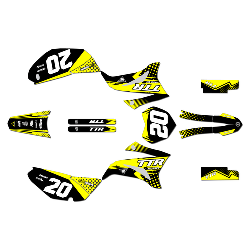 yamaha ttr125 graphics kit 2008-2026 spear series yellow