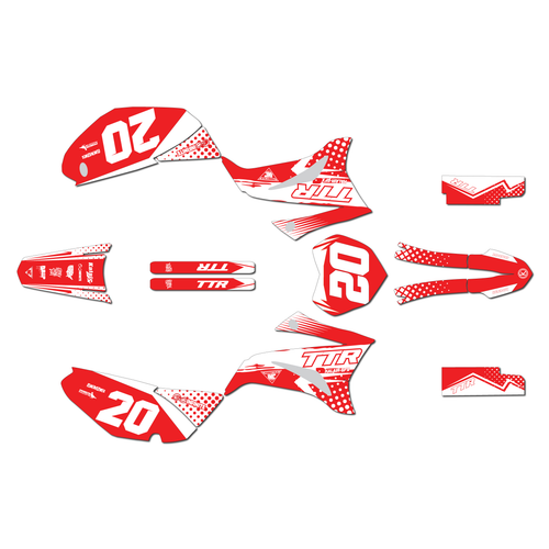 yamaha ttr125 graphics kit 2008-2026 spear series red
