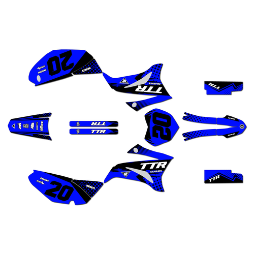 yamaha ttr125 graphics kit 2008-2026 spear series blue