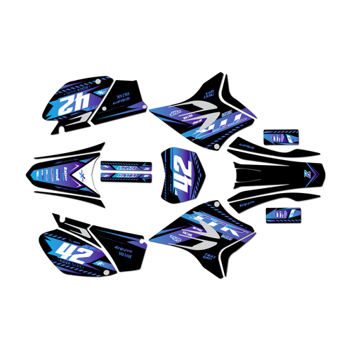 yamaha ttr230 graphics kit all years lethal series purple