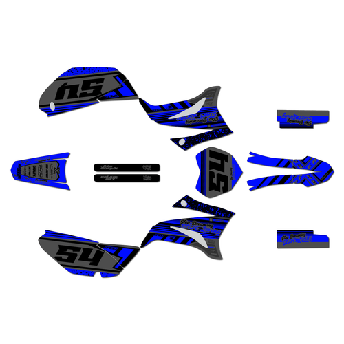 yamaha ttr125 graphics kit 2008-2026 split series blue