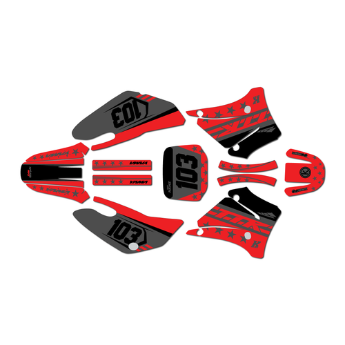 yamaha ttr125 graphics kit 2000-2007 usa series red-shift