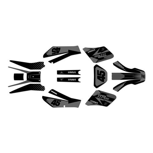 yamaha ttr250 graphics kit 1999-2006 division series smoke