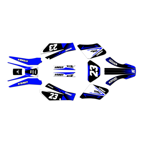 yamaha ttr250 graphics kit 1999-2006 evader series blue