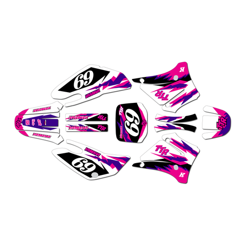 yamaha ttr125 graphics kit 2000-2007 vintage series magenta