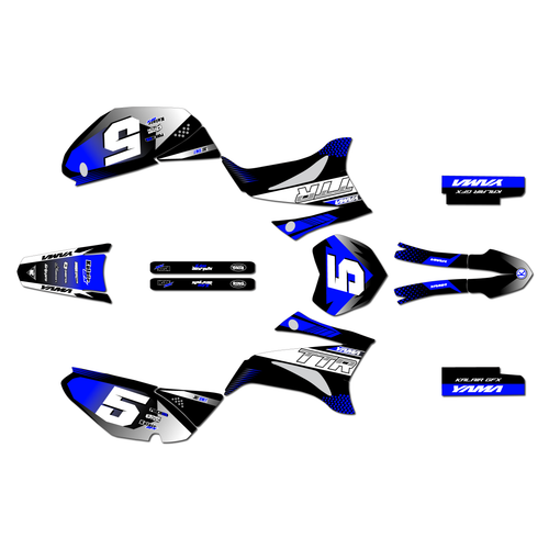 yamaha ttr125 graphics kit 2008-2026 turbo series blue