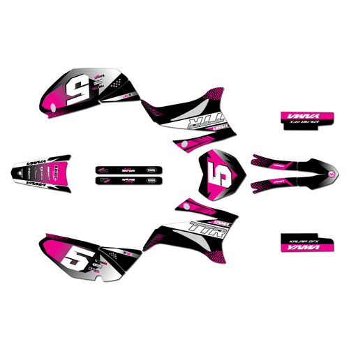 yamaha ttr125 graphics kit 2008-2026 turbo series magenta