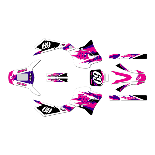 yamaha ttr225 graphics kit 1999-2004 vintage series purple