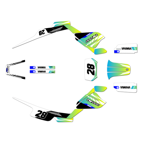 yamaha tw200 graphics kit all years factory series lime