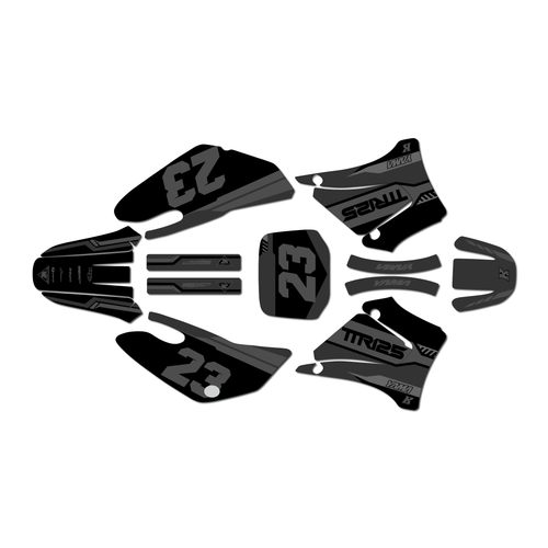 yamaha ttr125 graphics kit 2000-2007 viper series smoke