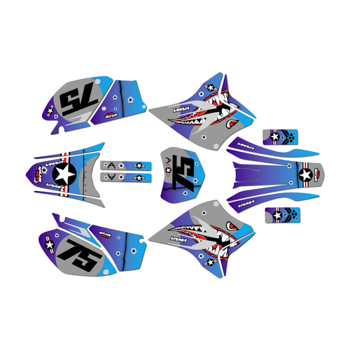 yamaha ttr230 graphics kit all years predator series purple