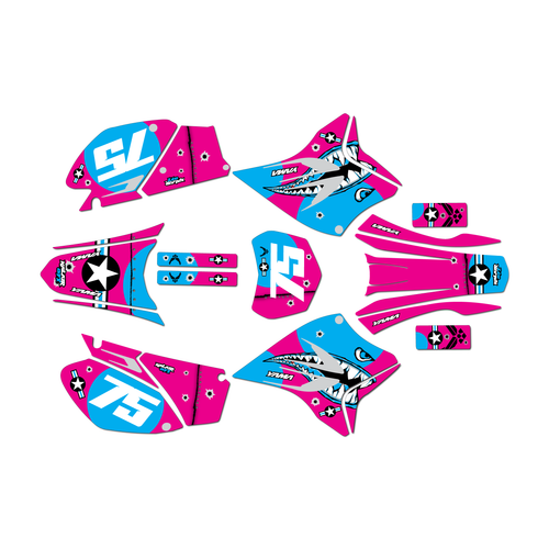 yamaha ttr230 graphics kit all years predator series magenta