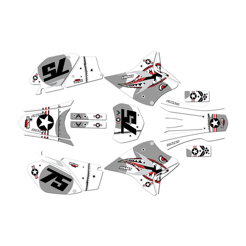 yamaha ttr230 graphics kit all years predator series white